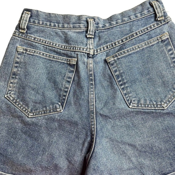 NEW York & Co Sz 10 Denim Mom Shorts Vintage 100% Cotton High Waisted Cuffed USA - Picture 7 of 8
